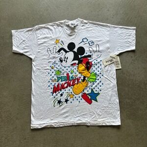 Vintage 90s‎ Perils of Mickey Shirt Size 3XL White Jerry Leigh Disney BRAND NEW